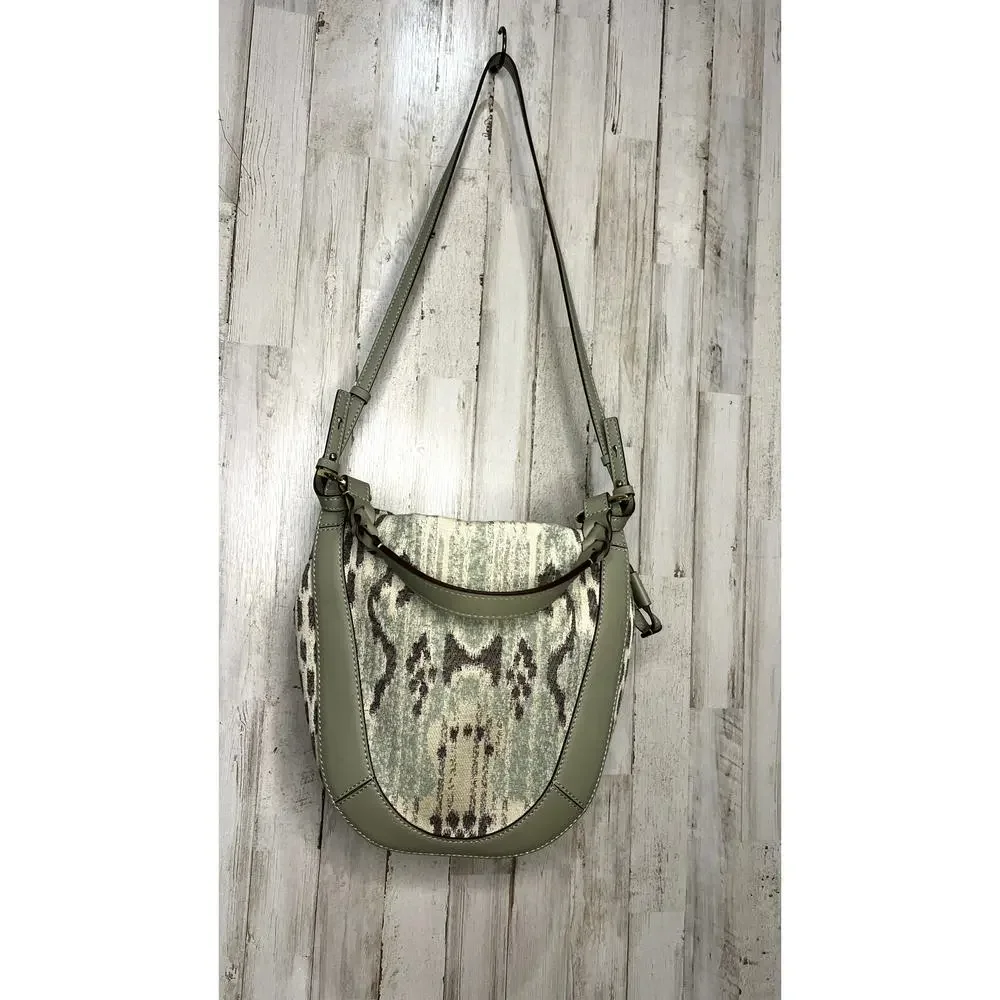 Ulla Johnson Women's Canvas & Leather Shoulder Bag Sophisticated Pattern‎ Casual